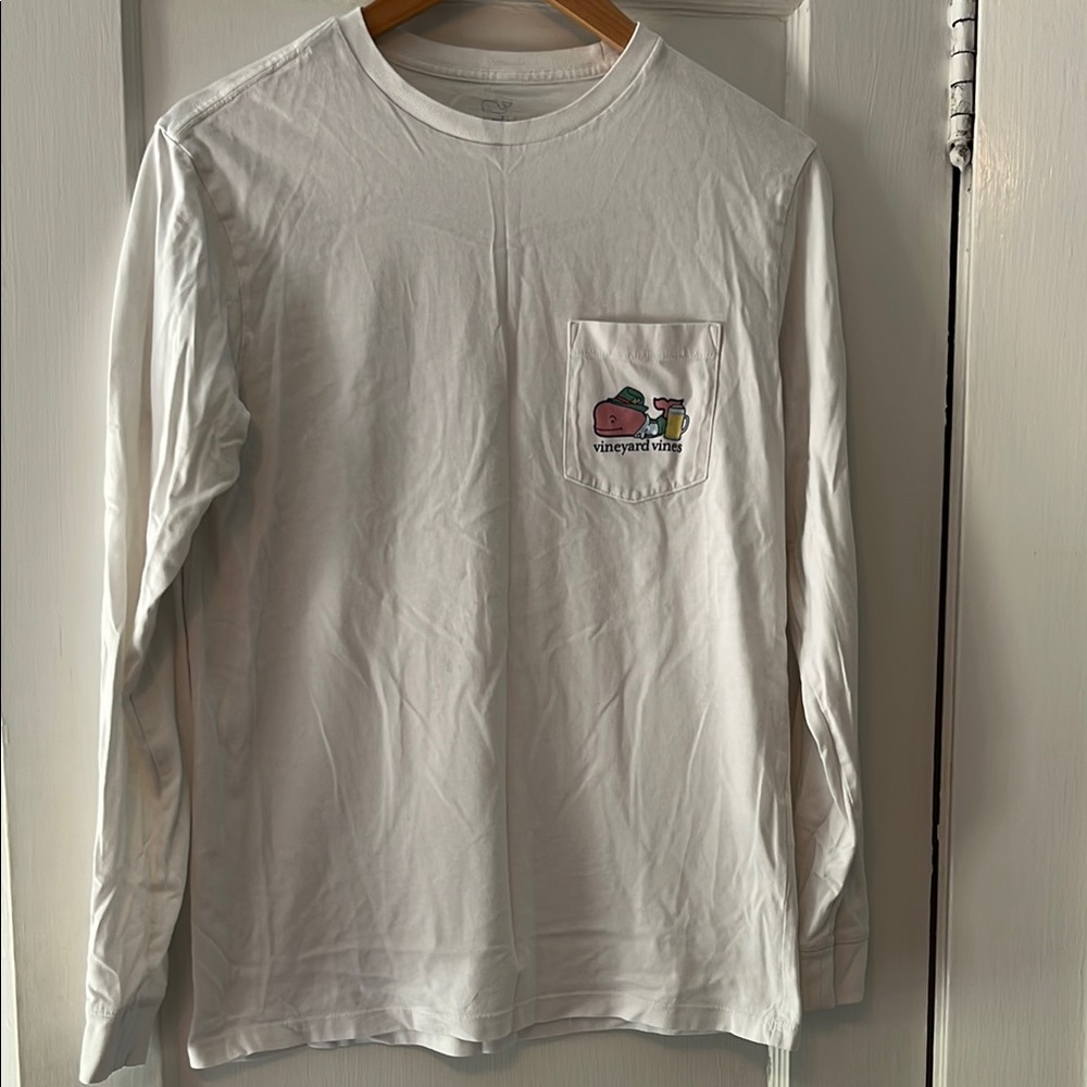 Vineyard Vines White Long Sleeve Tee Classic Comfort
